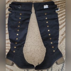 Women's Over the Knee Black Boots Size 8.5